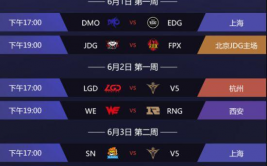 英雄联盟职业联赛赛程公布